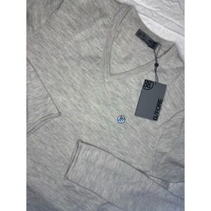 G/Fore Men's Large Sweater 100%‎ Cashmere V Neck Sweatshirt Gray NWT $295